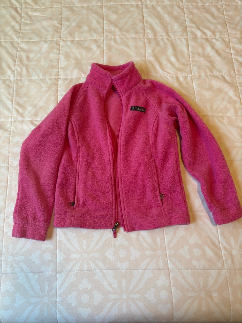 Columbia Girls' Hot Pink Full-Zip Fleece Jacket